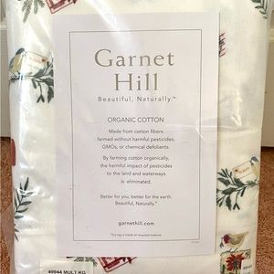 NWT Garnet Hill Organic Cotton Flannel King Sheet Set $189